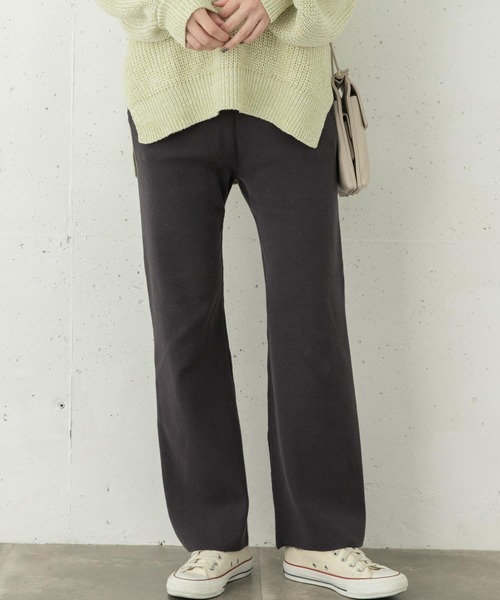 URBAN RESEARCH Sonny Label（アーバンリサーチサニーレーベル）の「UVカット/マシンウォッシャブル ニットパンツ（その他パンツ・レディース・オフホワイト/チャコールグレー/ブラック・FREE）」の3枚目の写真