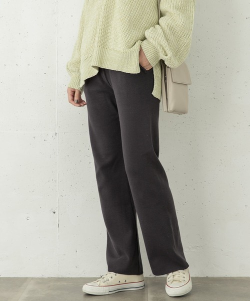 URBAN RESEARCH Sonny Label（アーバンリサーチサニーレーベル）の「UVカット/マシンウォッシャブル ニットパンツ（その他パンツ・レディース・オフホワイト/チャコールグレー/ブラック・FREE）」の10枚目の写真