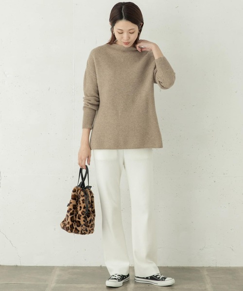 URBAN RESEARCH Sonny Label（アーバンリサーチサニーレーベル）の「UVカット/マシンウォッシャブル ニットパンツ（その他パンツ・レディース・オフホワイト/チャコールグレー/ブラック・FREE）」の12枚目の写真