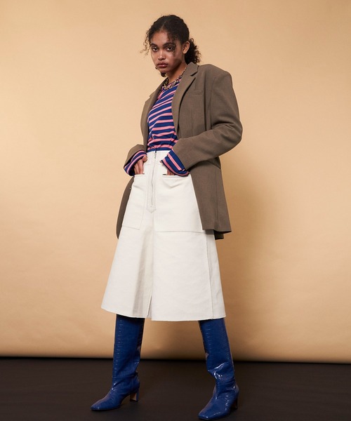 Lace Fabric Flare Pants/レースドッキングフレアパンツ【MAISON