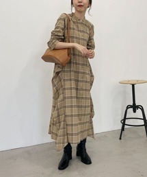 CAPRICIEUX LE'MAGE | チェックバックラッフルワンピース(ワンピース)