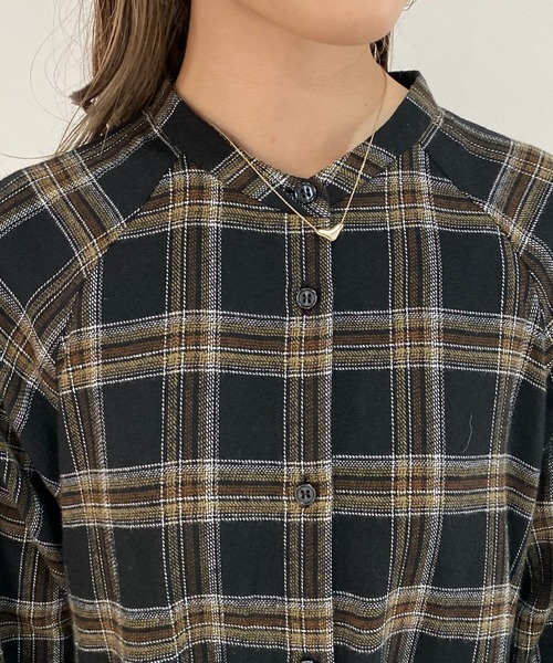 CAPRICIEUX LE'MAGE（カプリシューレマージュ）の「チェックバックラッフルワンピース（ワンピース・レディース・ブラック/ブラウン/ベージュ・FREE）」の6枚目の写真