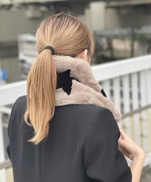 Scrap Book（スクラップブック）の「【Scrap Book】スターエコファーマフラー（マフラー・レディース・グレー/グレー系その他/ベージュ・FREE）」の12枚目の写真