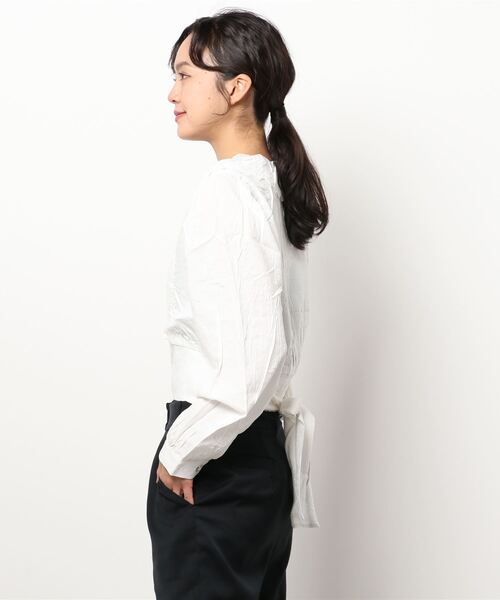 Hamble by Par Avion（ハンブルバイパラビオン）の「レース衿ショートブラウス（シャツ/ブラウス・レディース・オフホワイト/ブラック・ONESIZE）」の19枚目の写真