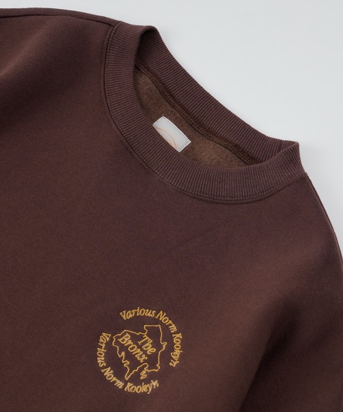 WHO'S WHO gallery（フーズフーギャラリー）の「【KOOKY'N/クーキー】BRONX裏起毛スウェットクルー（スウェット・メンズ・アッシュグレー/グリーン/グレー/ブラウン/ネイビー/ブラック・FREE）」の12枚目の写真