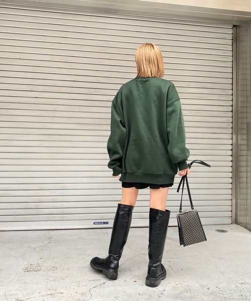 WHO'S WHO gallery（フーズフーギャラリー）の「【KOOKY'N/クーキー】BRONX裏起毛スウェットクルー（スウェット・メンズ・アッシュグレー/グリーン/グレー/ブラウン/ネイビー/ブラック・FREE）」の13枚目の写真