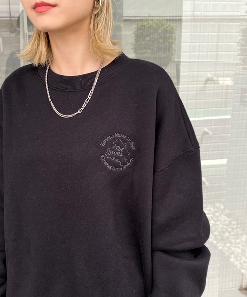 WHO'S WHO gallery（フーズフーギャラリー）の「【KOOKY'N/クーキー】BRONX裏起毛スウェットクルー（スウェット・メンズ・アッシュグレー/グリーン/グレー/ブラウン/ネイビー/ブラック・FREE）」の19枚目の写真