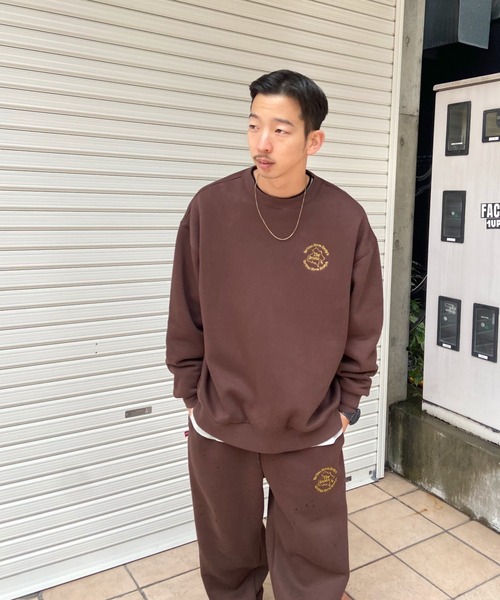 WHO'S WHO gallery（フーズフーギャラリー）の「【KOOKY'N/クーキー】BRONX裏起毛スウェットクルー（スウェット・メンズ・アッシュグレー/グリーン/グレー/ブラウン/ネイビー/ブラック・FREE）」の9枚目の写真