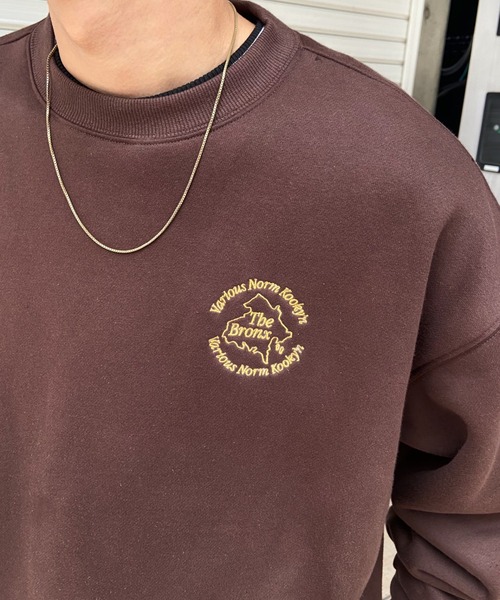 WHO'S WHO gallery（フーズフーギャラリー）の「【KOOKY'N/クーキー】BRONX裏起毛スウェットクルー（スウェット・メンズ・アッシュグレー/グリーン/グレー/ブラウン/ネイビー/ブラック・FREE）」の15枚目の写真