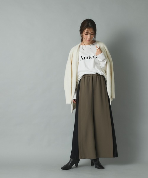 RIVE DROITE（リヴドロワ）の「スタイリングをモードに引き締める　サイドプリーツパンツ（その他パンツ・レディース・ベージュ/カーキ・FREE）」の14枚目の写真