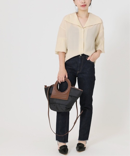 journal standard L'essage（ジャーナルスタンダードレサージュ）の「IPEKER ワイドカラーシャツ◆（シャツ/ブラウス・レディース・ブラック/ナチュラル/グリーン・フリー）」の20枚目の写真