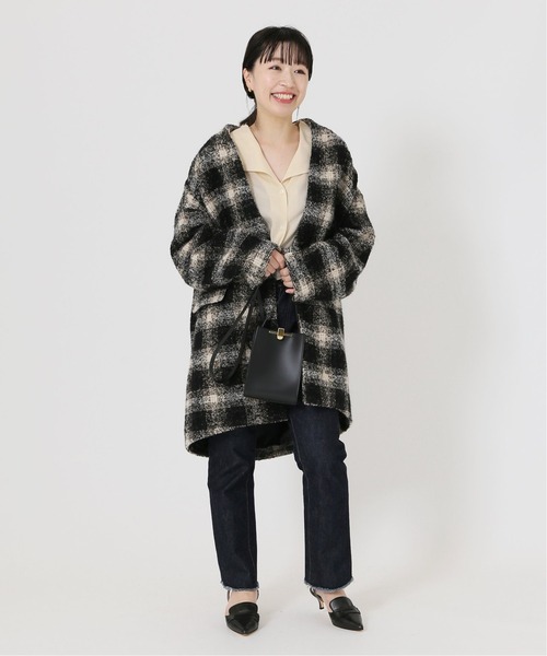 journal standard L'essage（ジャーナルスタンダードレサージュ）の「IPEKER ワイドカラーシャツ◆（シャツ/ブラウス・レディース・ブラック/ナチュラル/グリーン・フリー）」の5枚目の写真