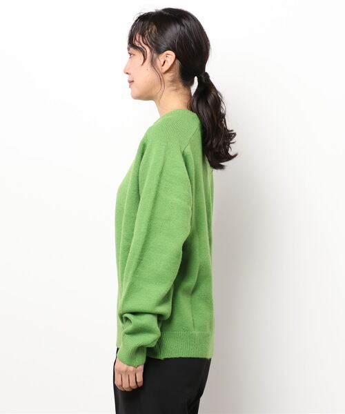 coca（coca）（コカ）の「もちニット　ラグランスリーブカラーニットトップス（ニット/セーター・レディース・ブラック/ブラウン/グリーン・M/L）」の4枚目の写真