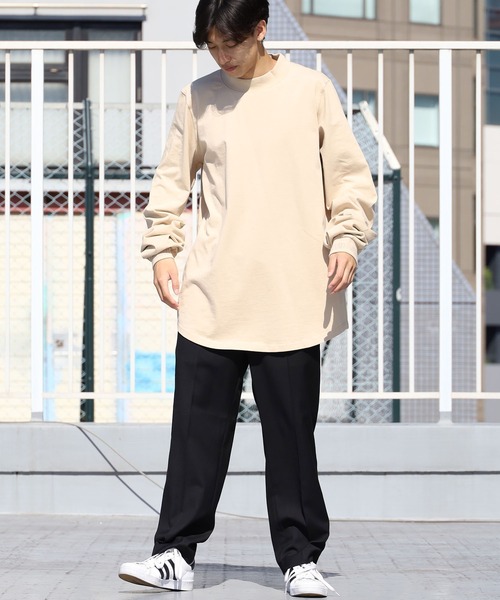 VALENCIANO BY KELME/バレンシアーノバイケレメ ロンT 袖リブ ブランドロゴ モックネック ワンポイント（Tシャツ/カットソー）｜ROOPTOKYO（ループトウキョウ）