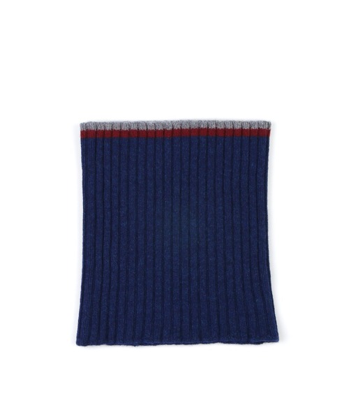 新品☆Paul Smith ニット スヌード ネックウォーマー☆青＆黒 Paul Smith（ポールスミス）の「ラムウール ネックウォーマー / 210417