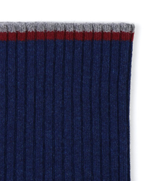 新品☆Paul Smith ニット スヌード ネックウォーマー☆青＆黒 Paul Smith（ポールスミス）の「ラムウール ネックウォーマー / 210417