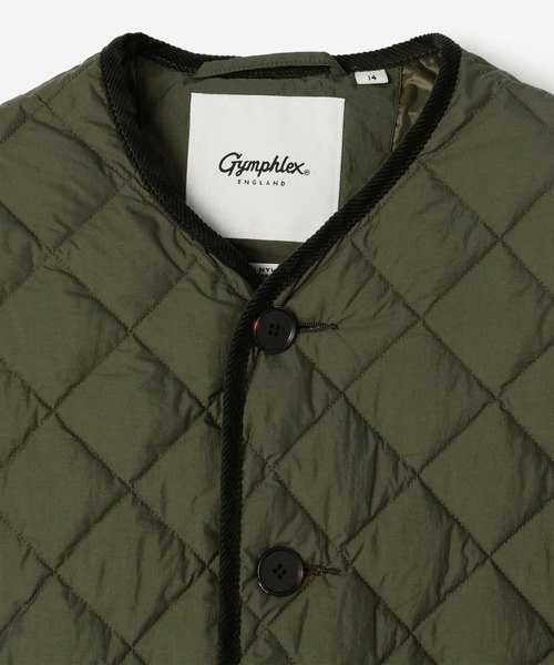 GYMPHLEX(ジムフレックス)の「Gymphlex | ダイヤキルトダウン ノーカラージャッケット WOMEN(ダウンジャケット/コート・レディース・ブラック/オリーブ・12/14)」の8枚目の写真