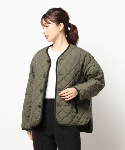 GYMPHLEX(ジムフレックス)の「Gymphlex | ダイヤキルトダウン ノーカラージャッケット WOMEN(ダウンジャケット/コート・レディース・ブラック/オリーブ・12/14)」の15枚目の写真