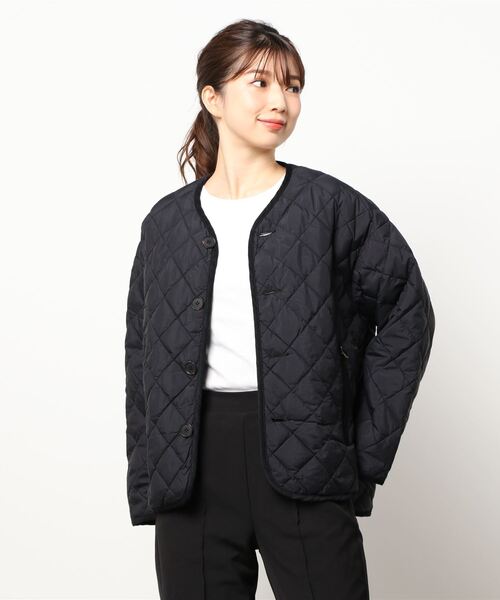 GYMPHLEX(ジムフレックス)の「Gymphlex | ダイヤキルトダウン ノーカラージャッケット WOMEN(ダウンジャケット/コート・レディース・ブラック/オリーブ・12/14)」の16枚目の写真