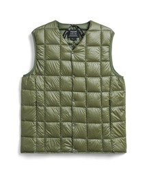 【TAION】タイオン V NECK BUTTON DOWN VEST TAION-001