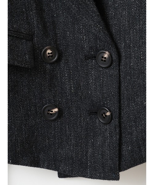 Le Jardin Ouvert(ルジャルダン)の「Herringbone Short Jacket(ブルゾン・レディース・グレー/ベージュ・36)」の5枚目の写真