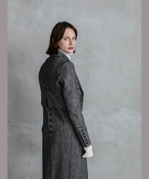 Le Jardin Ouvert(ルジャルダン)の「Herringbone Short Jacket(ブルゾン・レディース・グレー/ベージュ・36)」の16枚目の写真