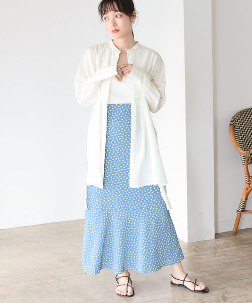 BeAMS DOT（ビームスドット）の「【WEB限定】BeAMS DOT / フラワー マーメイドフレアスカート（スカート・レディース・ホワイト系その他5/ブルー系その他3・FREE）」の5枚目の写真