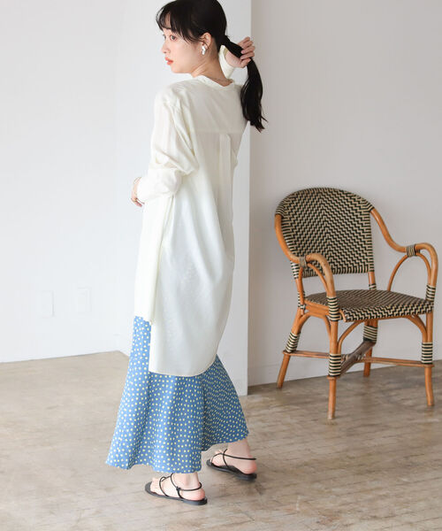 BeAMS DOT（ビームスドット）の「【WEB限定】BeAMS DOT / フラワー マーメイドフレアスカート（スカート・レディース・ホワイト系その他5/ブルー系その他3・FREE）」の6枚目の写真