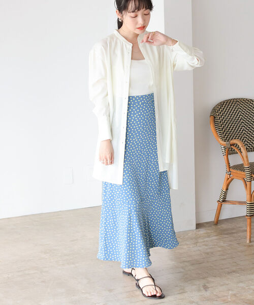 BeAMS DOT（ビームスドット）の「【WEB限定】BeAMS DOT / フラワー マーメイドフレアスカート（スカート・レディース・ホワイト系その他5/ブルー系その他3・FREE）」の7枚目の写真