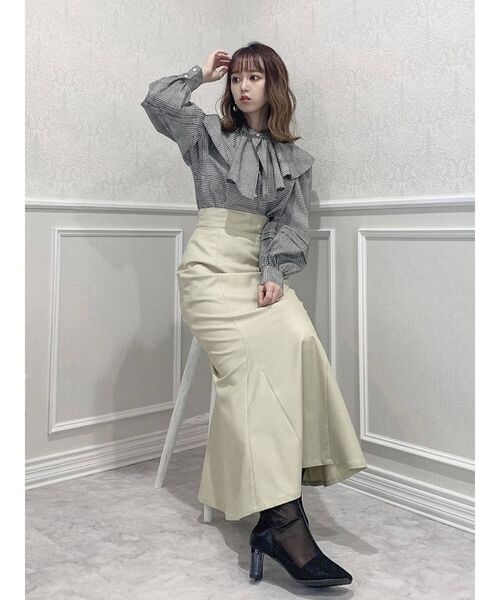 ハイウエストマーメイドラインスカート