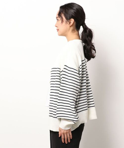 Lugnoncure（ルノンキュール）の「2WAYニットカーディガン（カーディガン/ボレロ・レディース・ベージュ/チャコール/オフホワイト・ﾌﾘ-）」の4枚目の写真