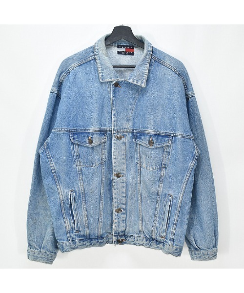 TOMMY HILFIGER(トミーヒルフィガー)の「90's TOMMY HILFIGER/トミーヒルフィガー バックロゴ デニムジャケット(デニムジャケット・メンズ・ブルー・X-LARGE)」の3枚目の写真