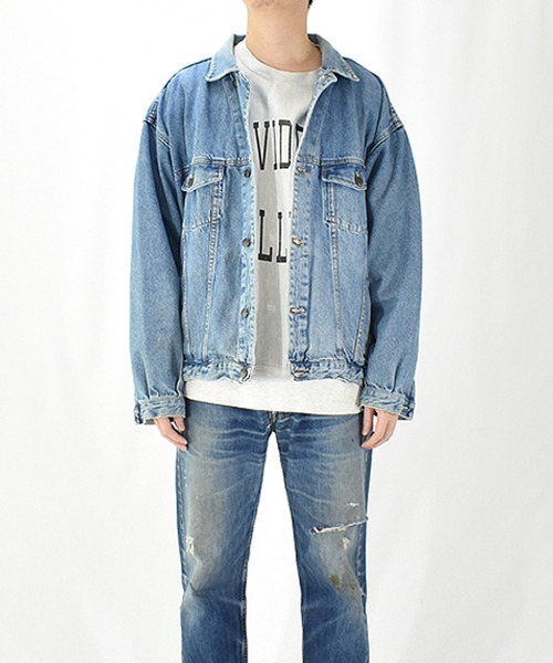 TOMMY HILFIGER(トミーヒルフィガー)の「90's TOMMY HILFIGER/トミーヒルフィガー バックロゴ デニムジャケット(デニムジャケット・メンズ・ブルー・X-LARGE)」の4枚目の写真