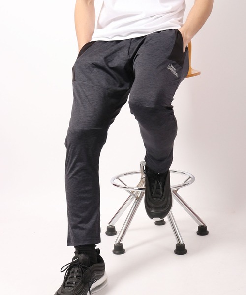 LONSDALE（ロンズデール）の「LONSDALE 軽量 ストレッチ ドライ ポリ杢ニット 切替 トラックパンツ（その他パンツ・メンズ・チャコール/グレー/ネイビー・M/L/LL）」の3枚目の写真