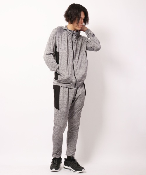 LONSDALE（ロンズデール）の「LONSDALE 軽量 ストレッチ ドライ ポリ杢ニット 切替 トラックパンツ（その他パンツ・メンズ・チャコール/グレー/ネイビー・M/L/LL）」の10枚目の写真