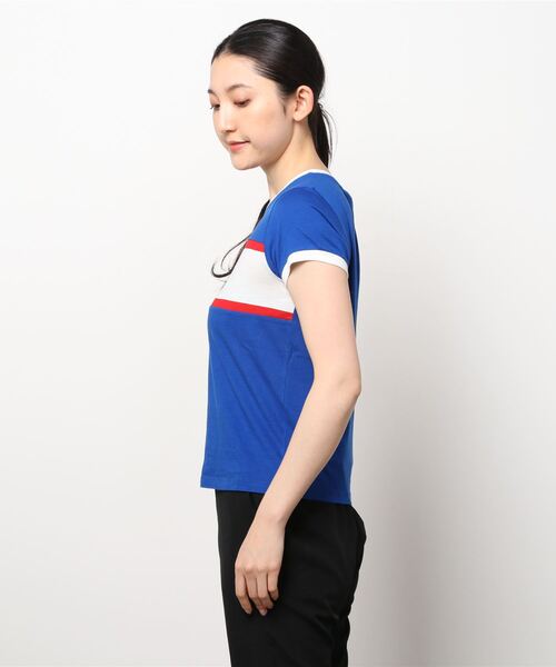 Guess（ゲス）の「GUESS Originals Ringer Baby Tee（Tシャツ/カットソー・レディース・ホワイト/ブルー・SMALL/MEDIUM/X-SMALL）」の11枚目の写真