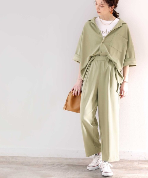 セール】大人の上品セットアップ。涼やかメンズライクルーズテーパード