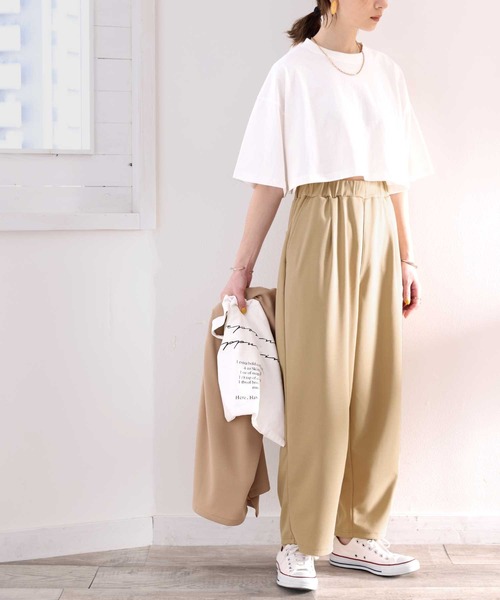 classicalelf(クラシカルエルフ)の「大人の上品セットアップ。涼やかメンズライクルーズテーパードパンツ(その他パンツ・レディース・モカ/ブラック/カーキ・LARGE/MEDIUM/SMALL/X-LARGE)」の8枚目の写真