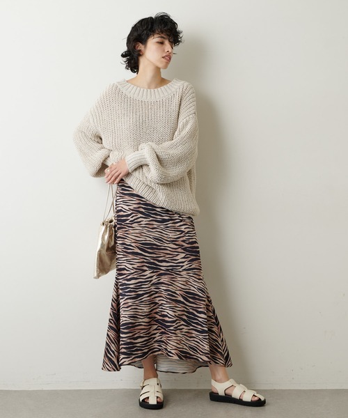 Whim Gazette(ウィムガゼット)の「TORA プリントスカート(スカート・レディース・ベージュ・36/38)」の10枚目の写真