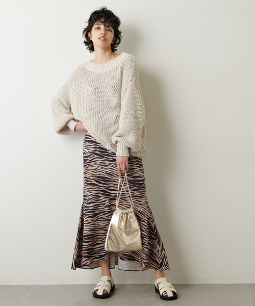 Whim Gazette(ウィムガゼット)の「TORA プリントスカート(スカート・レディース・ベージュ・36/38)」の9枚目の写真