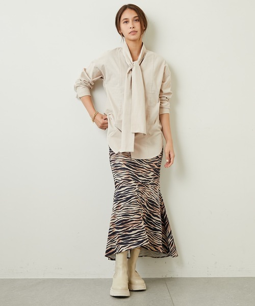 Whim Gazette(ウィムガゼット)の「TORA プリントスカート(スカート・レディース・ベージュ・36/38)」の19枚目の写真