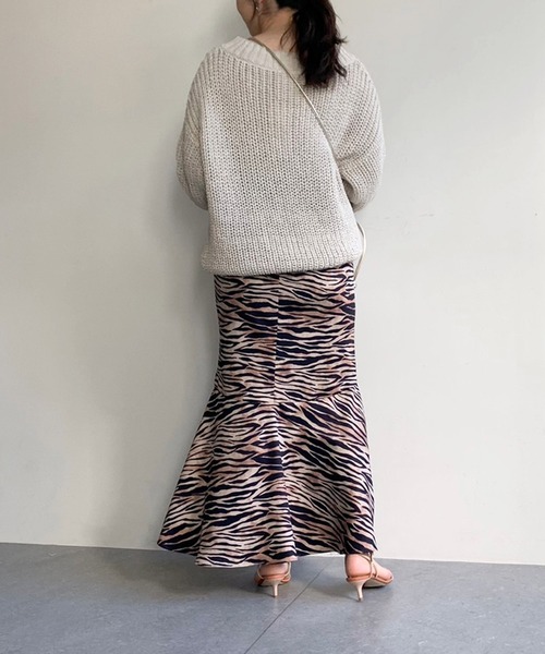 Whim Gazette(ウィムガゼット)の「TORA プリントスカート(スカート・レディース・ベージュ・36/38)」の7枚目の写真
