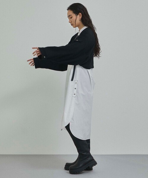 CITY TOKYO（シティトウキョウ）の「カラーステッチロングシャツワンピース（ワンピース・レディース・ホワイト・1/2）」の10枚目の写真