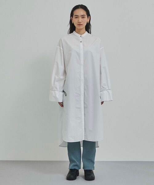 CITY TOKYO（シティトウキョウ）の「カラーステッチロングシャツワンピース（ワンピース・レディース・ホワイト・1/2）」の14枚目の写真