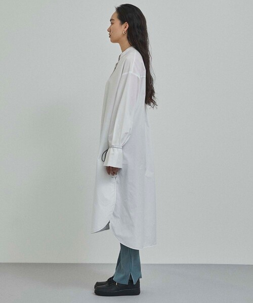 CITY TOKYO（シティトウキョウ）の「カラーステッチロングシャツワンピース（ワンピース・レディース・ホワイト・1/2）」の7枚目の写真