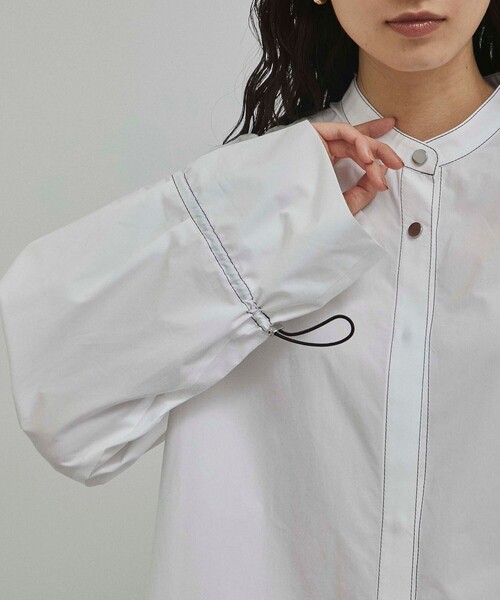 CITY TOKYO（シティトウキョウ）の「カラーステッチロングシャツワンピース（ワンピース・レディース・ホワイト・1/2）」の13枚目の写真