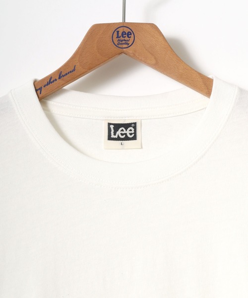 Lee（リー）の「Lee/リー ポケット ワンポイント ミニロゴ刺繍 ロングスリーブTシャツ（Tシャツ/カットソー・メンズ・ホワイト/チャコールグレー/ベージュ/パープル/ブルー/グリーン・M/L/XL）」の16枚目の写真