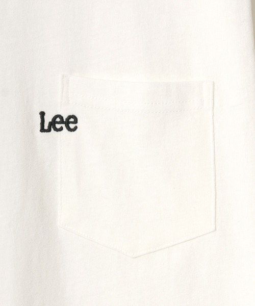 Lee（リー）の「Lee/リー ポケット ワンポイント ミニロゴ刺繍 ロングスリーブTシャツ（Tシャツ/カットソー・メンズ・ホワイト/チャコールグレー/ベージュ/パープル/ブルー/グリーン・M/L/XL）」の17枚目の写真