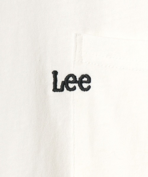 Lee（リー）の「Lee/リー ポケット ワンポイント ミニロゴ刺繍 ロングスリーブTシャツ（Tシャツ/カットソー・メンズ・ホワイト/チャコールグレー/ベージュ/パープル/ブルー/グリーン・M/L/XL）」の18枚目の写真