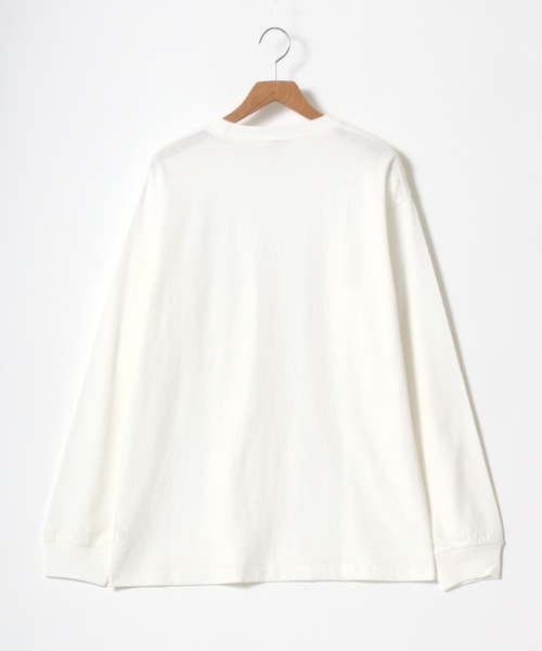 Lee（リー）の「Lee/リー ポケット ワンポイント ミニロゴ刺繍 ロングスリーブTシャツ（Tシャツ/カットソー・メンズ・ホワイト/チャコールグレー/ベージュ/パープル/ブルー/グリーン・M/L/XL）」の15枚目の写真